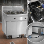 Thumbnail image #4 for Imperial (Middleby) IFSSP575EC 5-Tank Electric Battery Floor Fryer, 75 lb. Each, Computer Controls, Built-In Filter, Stainless Steel
