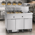 Thumbnail image #4 for Imperial Electric Floor Fryer with 4-Tank Battery, 75 lb. Each, Built-In Filter System, and Dump Station