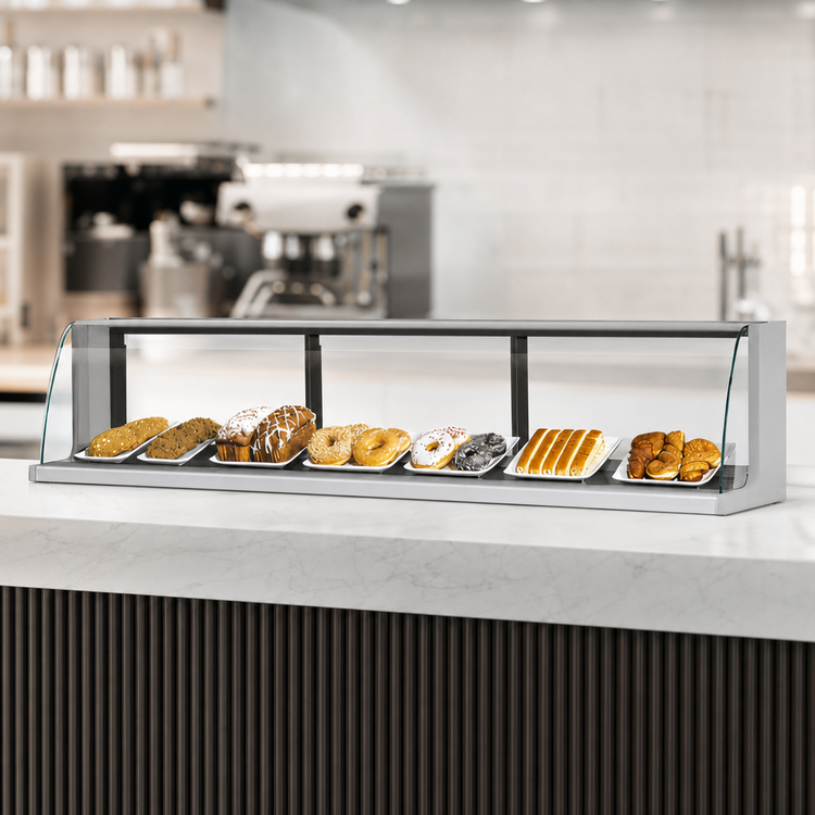 Product image #4 for Turbo Air Top Display Dry Case, Low Model, 63-1/4 Inch Wide, 3-Door, Stainless Steel