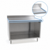 Thumbnail image #4 for Eagle Spec-Master Marine Series Underbar Work Table with Open Front Cabinet Base and 4-1/2 Inch Backsplash, 96 Inch x 30 Inch