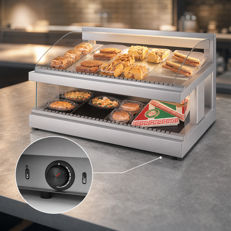 Product image #4 for Hatco Glo-Ray® Designer Horizontal Countertop Display Warmer with Heated Glass Shelf, 39-Inch, 1 Shelf