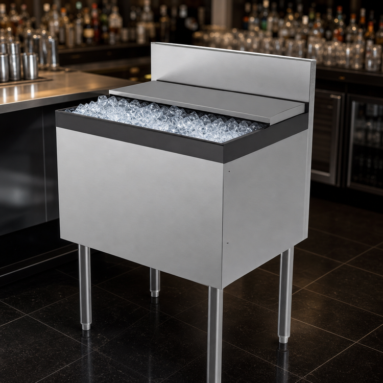 Product image #4 for Perlick Top Shelf TS Series 42-Inch Modular Underbar Ice Bin/Cocktail Unit with 10-Circuit Cold Plate, 145 lb Capacity