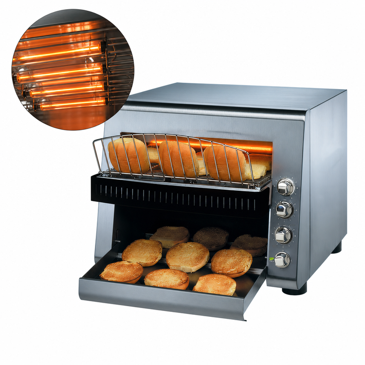 Product image #4 for Holman High-Volume Electric Horizontal Conveyor Toaster, 3-Inch Opening, 950 Slices/Hour, 208V