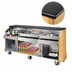 Thumbnail image #4 for Executive Series Maple Wood Portable Bar with Solid Surface Top and Stainless Steel Interior Cabinet