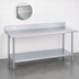 Thumbnail image #4 for Duke Deluxe 84 Inch x 24 Inch Stainless Steel Work Table with 5 Inch Riser and Galvanized Undershelf