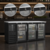 Thumbnail image #4 for 72-Inch Three-Section Food-Rated Glass Door Back Bar Refrigerator with Stainless Steel Top