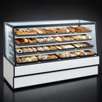 Thumbnail image #4 for Federal Industries High Volume Series SGD7748 Non-Refrigerated Bakery Display Case, 77-1/8"W, Full-Service, 3-Tier, LED, Sloped Glass