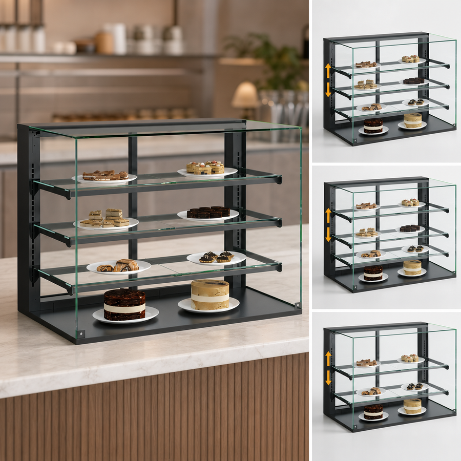 Three Adjustable Glass Shelves