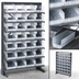 Thumbnail image #4 for Quantum Sloped Single-Sided Pick Rack with 8 Shelves and 32 Clear Bins