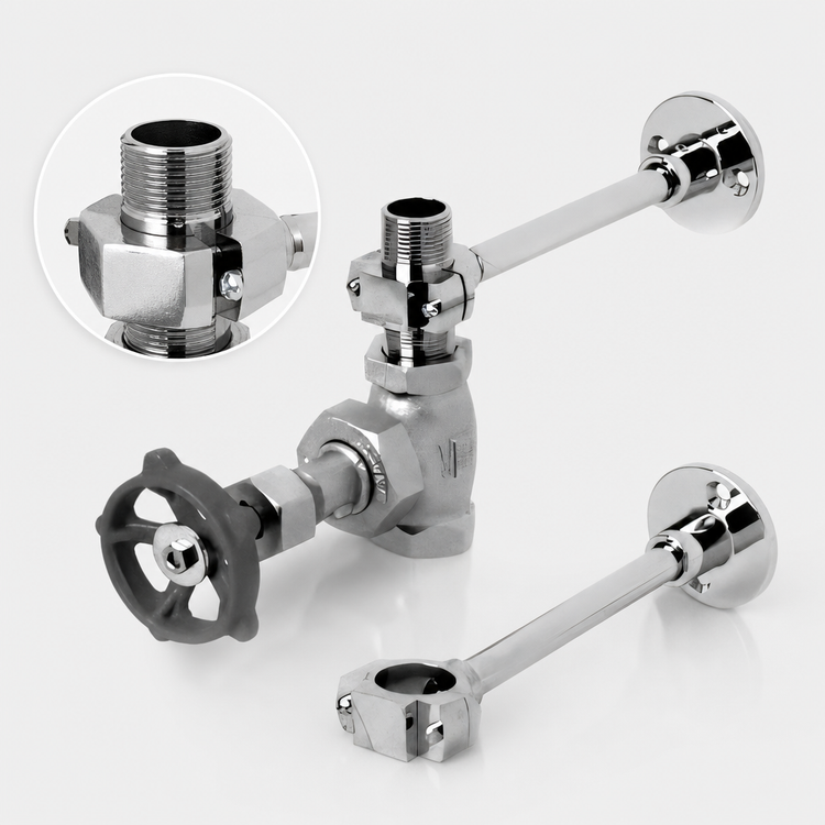 Product image #4 for T&S Brass Chrome-Plated Brass Mixing Valve Assembly, 3/4-Inch NPT