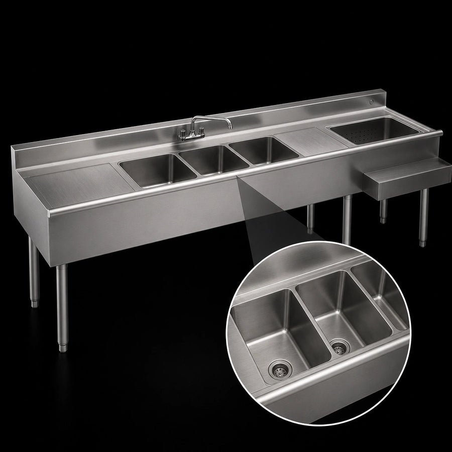Three Center Sink Bowls