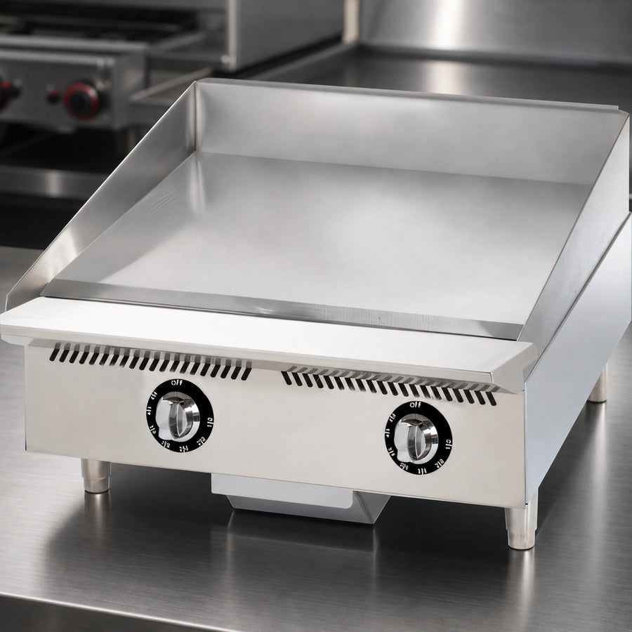 Chrome-Plated Griddle Surface
