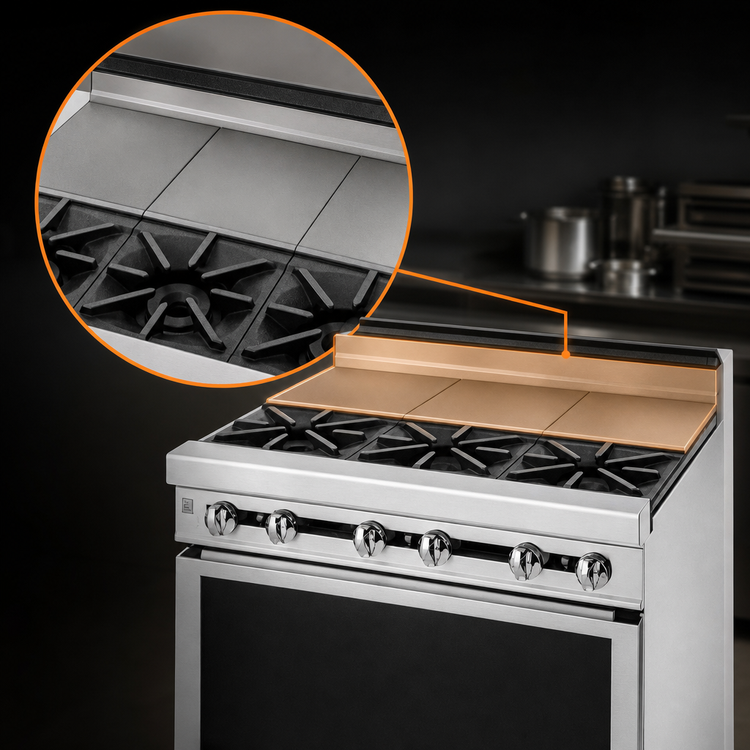 Product image #4 for Titan JTRH-5ST 60-Inch Heavy Duty Gas Range with (5) Open Burners and (5) Hot Tops