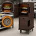 Thumbnail image #5 for Cambro Ultra Camcart Heated Food Pan Carrier, 2-Compartment Floor Model, Top Door Heated Only, 110V, Dark Brown