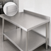 Thumbnail image #4 for John Boos Stallion 84 x 30 Inch Economy Stainless Steel Work Table with 5-Inch Backsplash