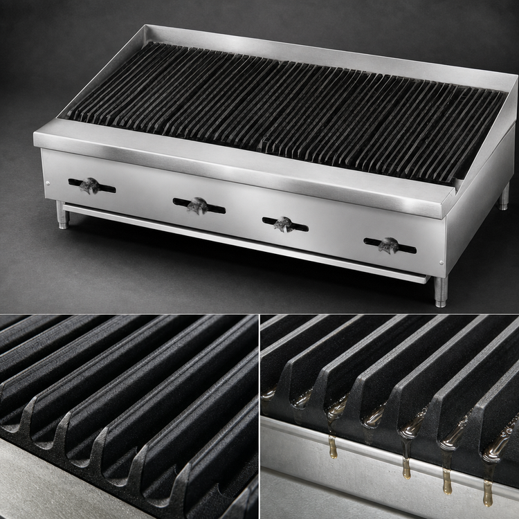 Product image #4 for Comstock-Castle FHP48-4RB 48-Inch Countertop Gas Radiant Char-Broiler, 132,000 BTU