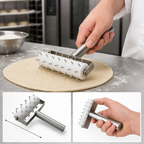 Thumbnail image #4 for Winco RD-5 Full-Size Dough Docker with 5-Inch Head and Stainless Steel Handle Case of 24