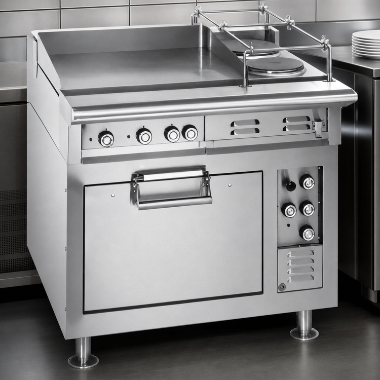 Product image #5 for Lang® Marine Heavy Duty 36-Inch Electric Range with 24-Inch Griddle, 2 8-Inch French Plates, and Standard Oven Base