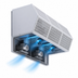 Thumbnail image #4 for Berner Commercial High Performance 10 Ambient Unheated Air Curtain, 72-Inch, 2 x 1/2 HP Motors