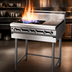 Thumbnail image #4 for Titan Heavy Duty 12-Inch Modular Split Top Gas Range Section with 1 Open Burner and 1 Hot Top, Stainless Steel