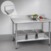 Thumbnail image #4 for Eagle Deluxe Series Stainless Steel Work Table with 4-1/2-Inch Backsplash and Adjustable Undershelf, 108 x 30 Inches