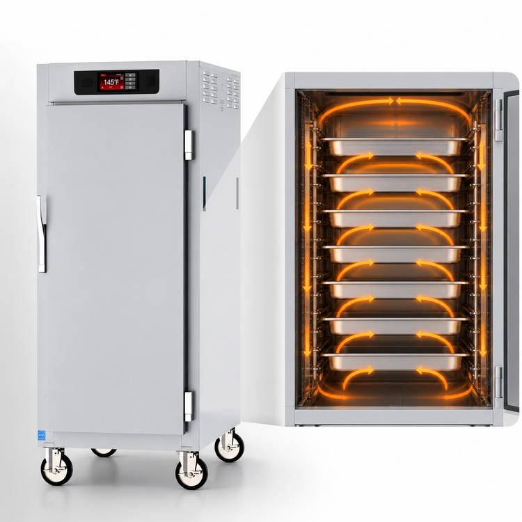 Product image #4 for Metro C5 8 Series Mobile Controlled Temperature Heated Holding Cabinet, 3/4 Height, Solid Doors, 120V