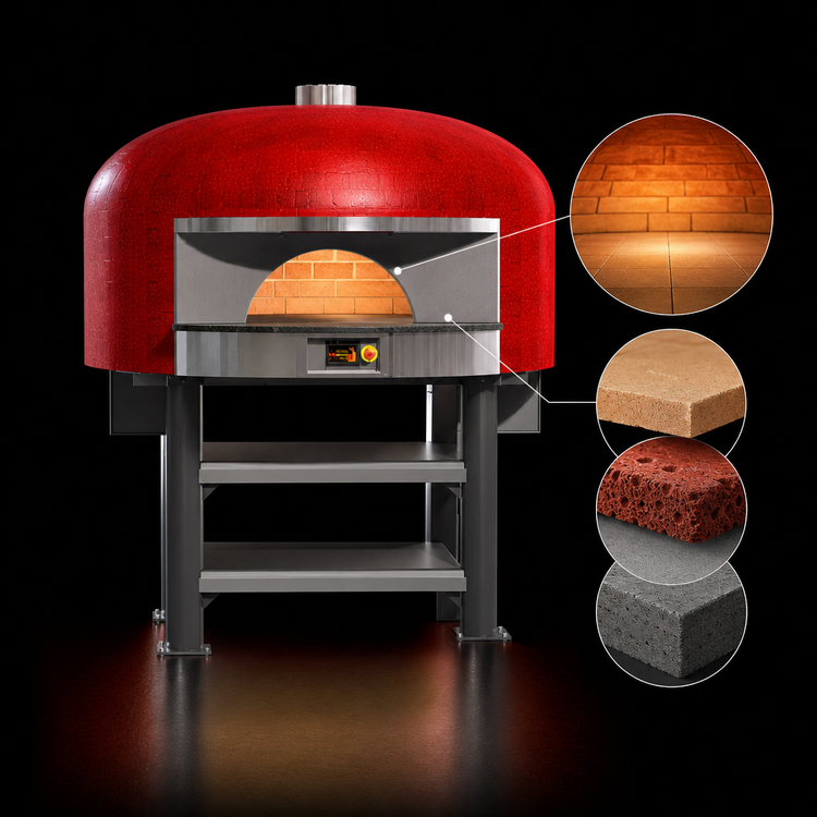 Product image #4 for Marra Forni NP130G Neapolitan Round Gas-Fired Brick Pizza Oven with Touchscreen Controls