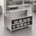 Thumbnail image #4 for Randell 86.5-Inch Modular Chef Service Counter Center Section with Plate Storage Cabinet and Double Overshelf