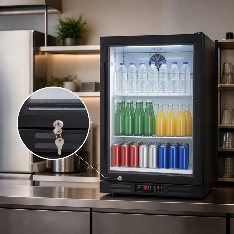 Product image #4 for Atosa 7 Cu. Ft. Countertop Glass Door Refrigerator Merchandiser, Black