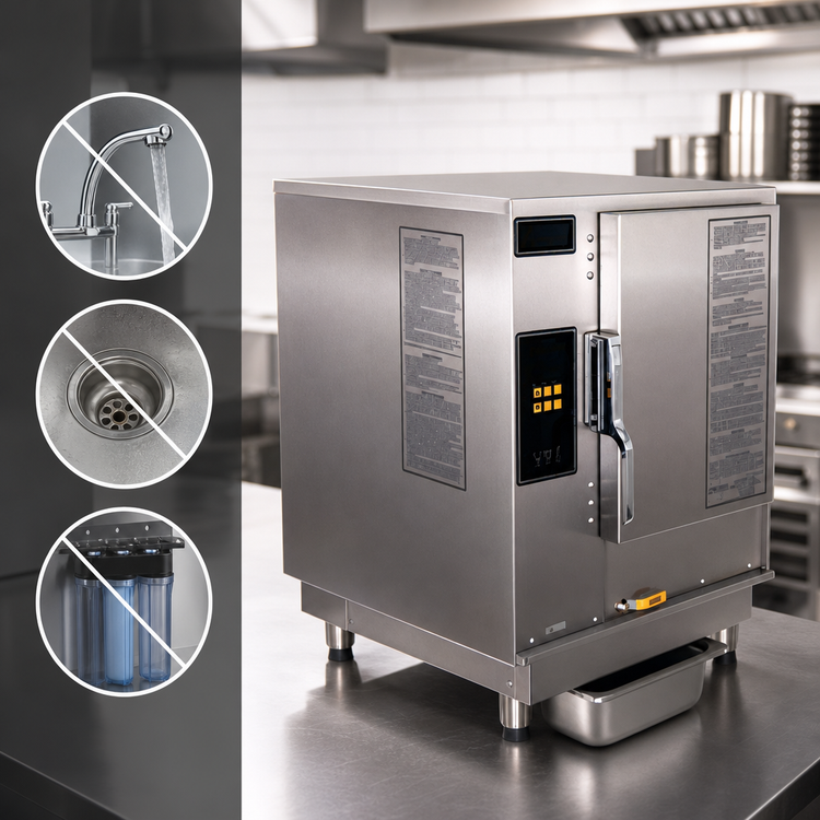 Product image #4 for AccuTemp Evolution Connectionless Boilerless Countertop Natural Gas Steamer, 6 Full-Size Pan Capacity