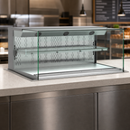Thumbnail image #4 for Structural Concepts Reveal® NE3620HSSV Self-Service Heated Slide-In Counter Display Case with Convection Heat, Glass Shelf, 35-3/4-Inch Wide