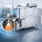 Thumbnail image #4 for Jackson WWS AJ-86CE High-Temperature 2-Tank Rack Conveyor Dishwasher with Electric Heat, Adjustable Speed, 287 Racks/Hour, 304 Stainless Steel