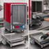 Thumbnail image #4 for Metro C5 3 Series Mobile Half-Height Combination Heated Holding and Proofing Cabinet with Clear Polycarbonate Door and Universal Wire Slides