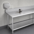 Thumbnail image #4 for Duke 16 Gauge 400 Series Stainless Steel Work Table with 5-Inch Riser and Stainless Undershelf, 144 x 36 Inches