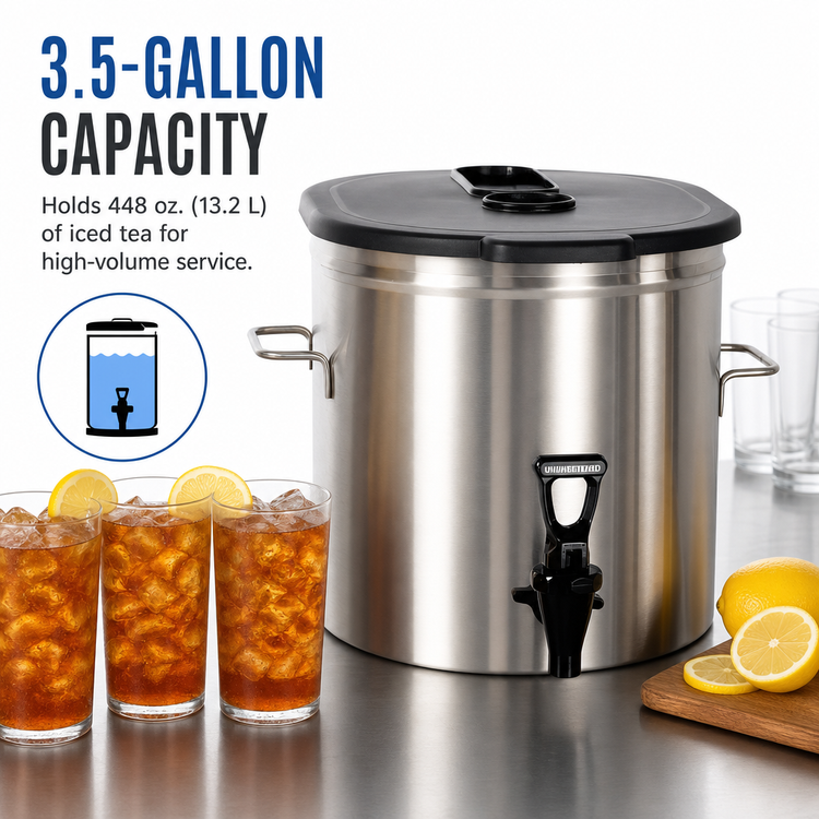 Product image #4 for BUNN TDO-3.5 Low Profile Tower Iced Tea Dispenser, 3.5-Gallon, Stainless Steel