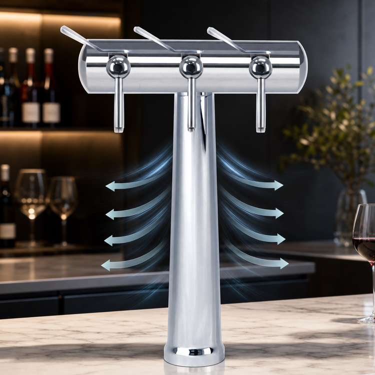 Product image #4 for Havana Countertop Air-Cooled 3-Faucet Wine Font