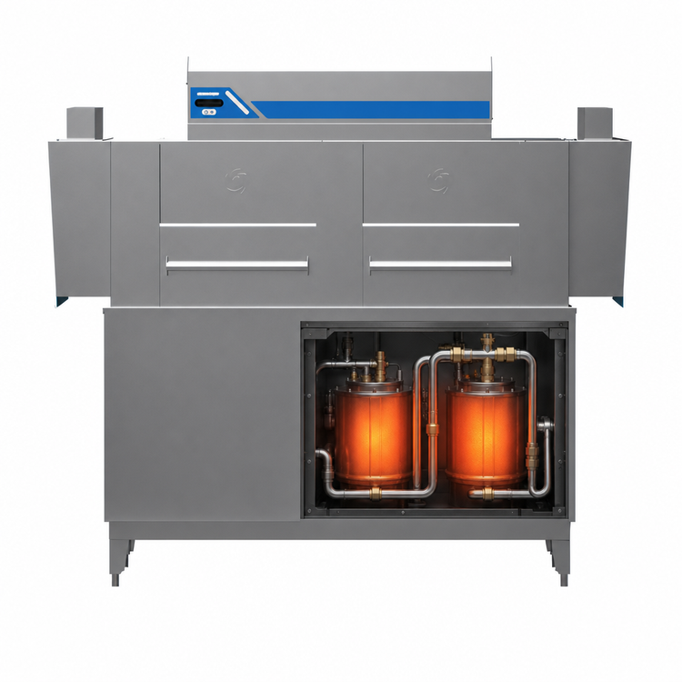 Product image #4 for Insinger ADMIRAL 66 66-Inch Single Tank Rack Conveyor Dishwasher