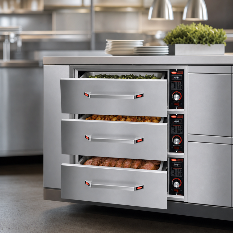 Product image #4 for Hatco HDW-3B Built-In 3-Drawer Drawer Warmer