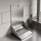 Thumbnail image #4 for Micro Matic USA DP-721D Wall-Mount Stainless Steel Drip Tray Trough with Louvered Screen and 1/2-Inch Drain