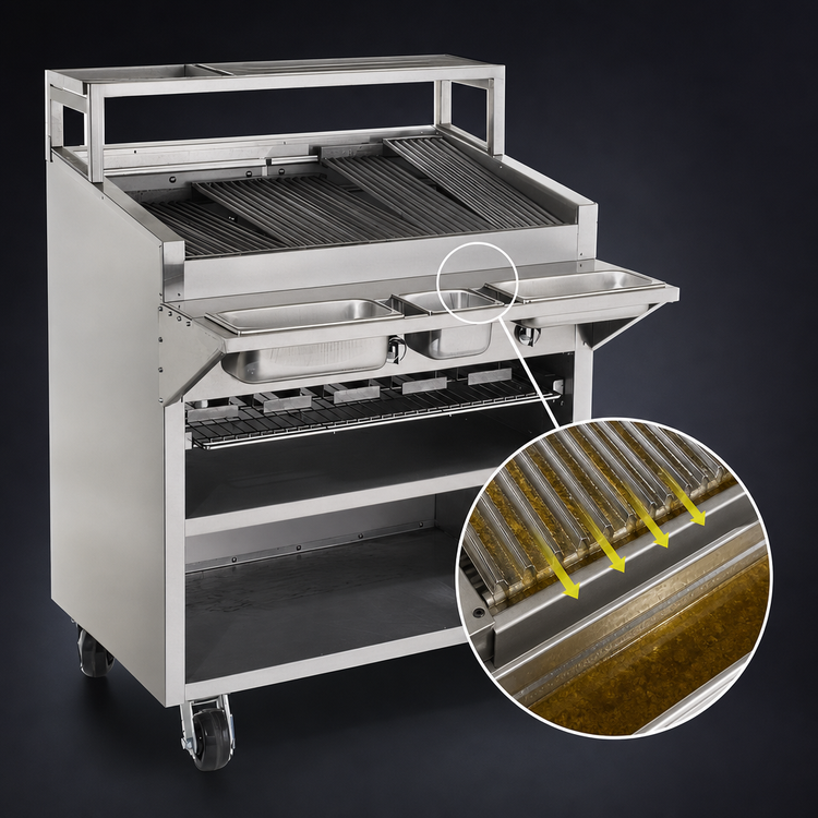 Product image #4 for Bakers Pride Dante Series F-48RS-R 48-Inch Floor Model Gas Radiant Charbroiler with Open Cabinet Base