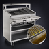 Thumbnail image #4 for Bakers Pride Dante Series F-48RS-R 48-Inch Floor Model Gas Radiant Charbroiler with Open Cabinet Base