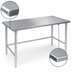 Thumbnail image #4 for John Boos Stallion 84 Inch x 24 Inch Stainless Steel Work Table with Safety Edge and Galvanized Open Base