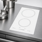 Thumbnail image #4 for Summit Commercial SINC2B231W 12-Inch 2-Burner Drop-In Induction Cooktop with Digital Touch Controls, White Glass