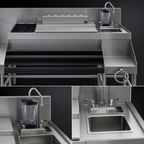 Thumbnail image #4 for Eagle Group Spec-Bar CCS-60-1-3VP Underbar Ice Bin/Cocktail Station with Blender Sink, Center Ice Bin, 60W x 29D, Stainless Steel Case of 3