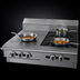 Thumbnail image #4 for Garland Cuisine C36-17M 36 Inch Heavy Duty Modular Gas Combination Top Range with 2 Open Burners and 18 Inch Front-Fired Hot Top