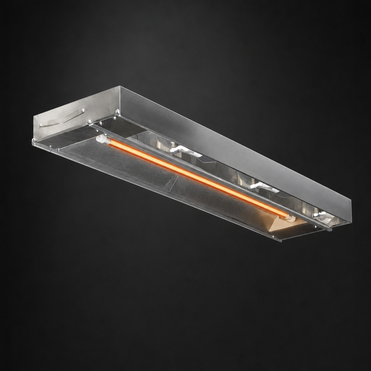 Product image #4 for RedHots 84-Inch Single Rod-Type Unlighted Strip Heat Lamp with Remote, 208V, 1500W