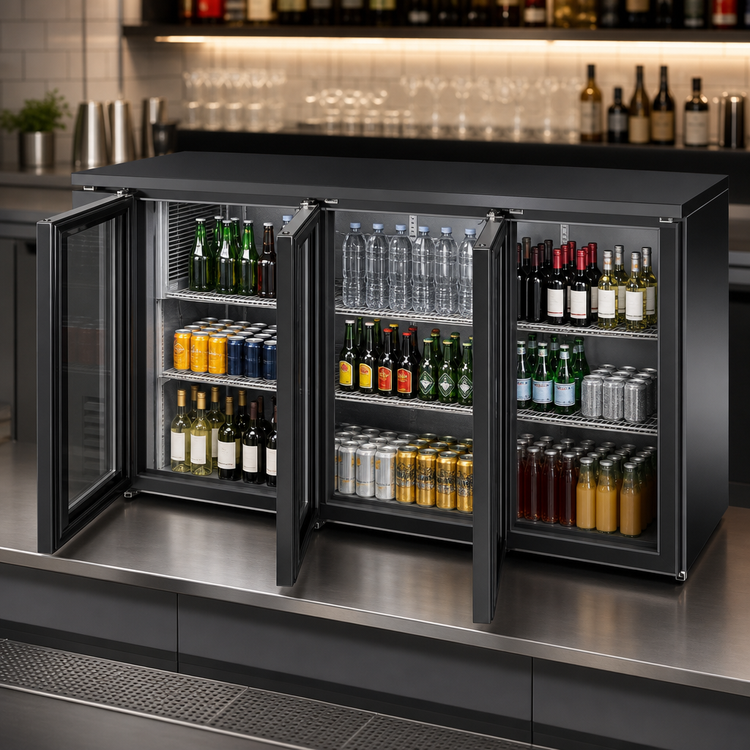 Product image #4 for True 72-1/8-Inch Two-Section Glass Door Back Bar Cooler
