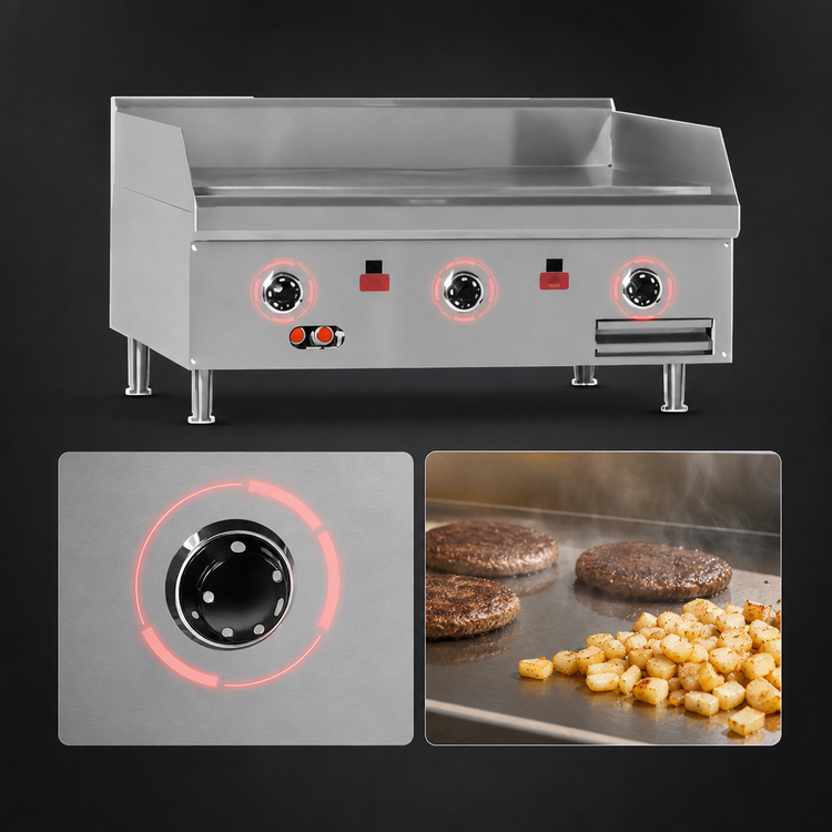 Product image #4 for Southbend HDG-24 Countertop Gas Griddle with 24 x 24 Inch Cooking Surface and 1-Inch Polished Steel Plate
