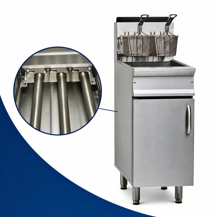 Product image #4 for Imperial Restaurant Series 40 lb. Gas Range Match Floor Fryer