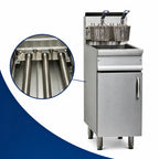 Thumbnail image #4 for Imperial (Middleby) IRF-40 40 lb Gas Range-Match Floor Fryer with Millivolt Controls and Stainless Steel Fry Pot